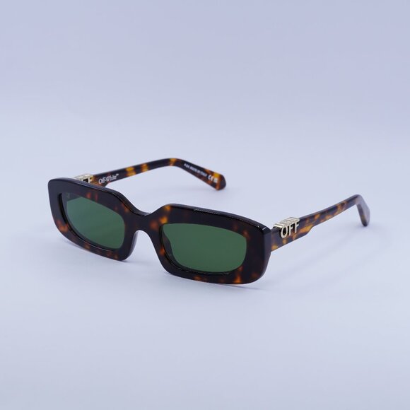 🕶️New Off-White OERI13C RENTON 6055 Sunglasses - Havana Frame, Green Lenses - Picture 1 of 11